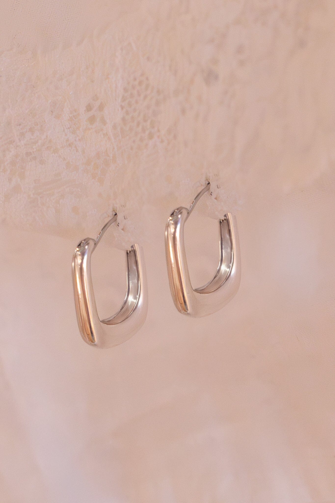 Silver Rectangle Earrings  |