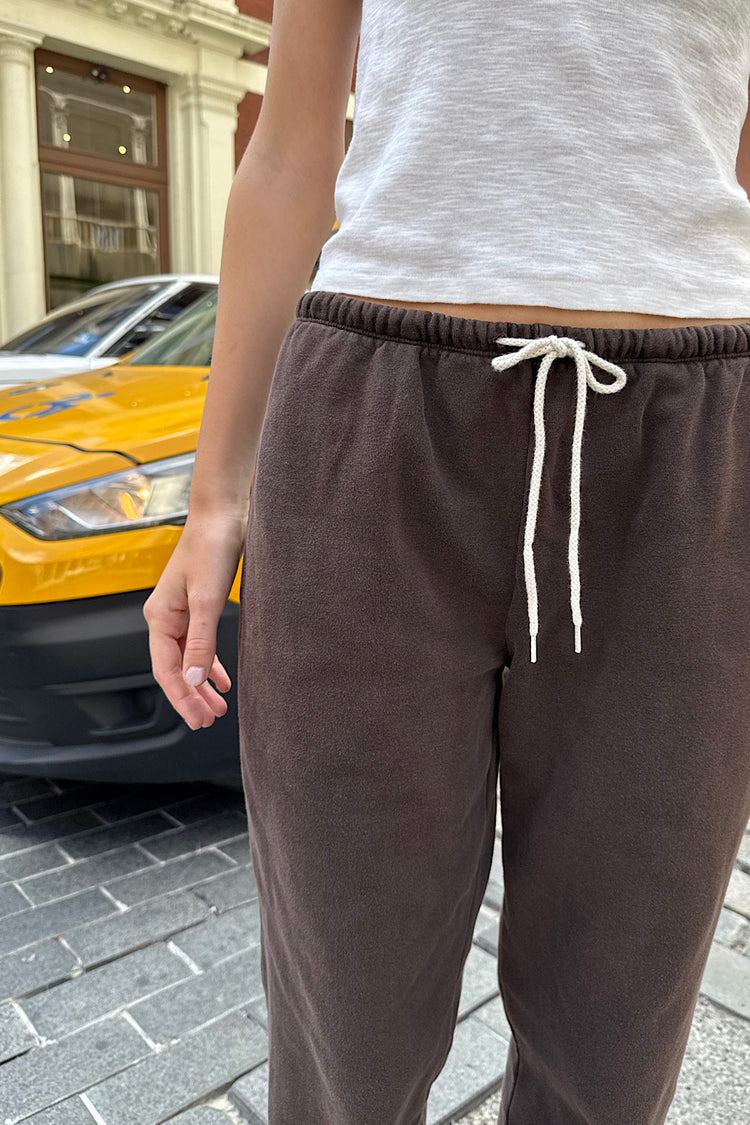 Rosa Tie Sweatpants | Dark Brown / S