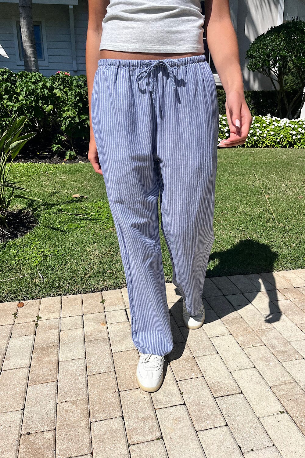 Nanda Pants Brandy Melville Blue Striped Pants Nanda Pants