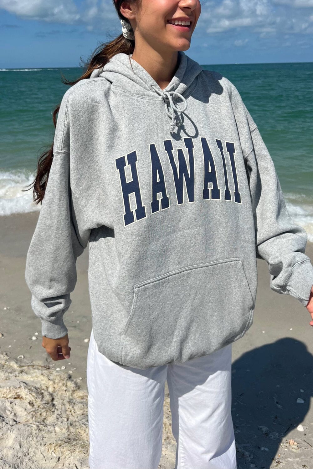 Hawaii Hoodie | Grey / Oversized Fit