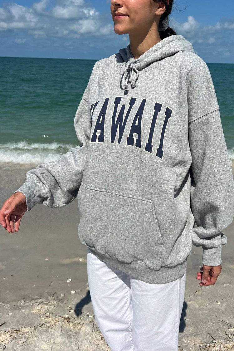 Hawaii Hoodie | Grey / Oversized Fit