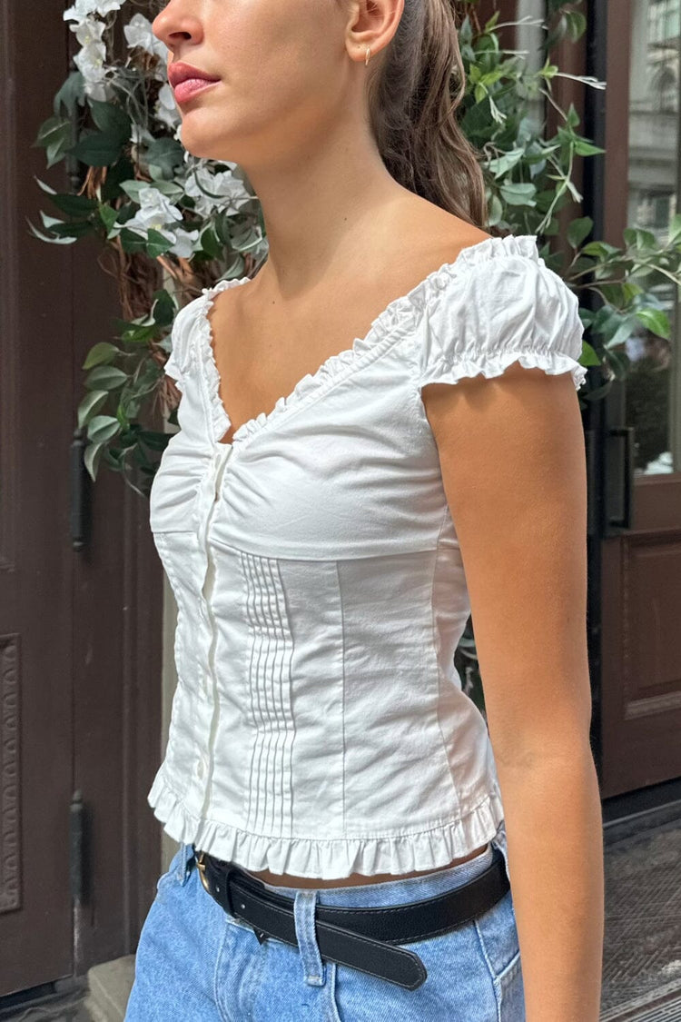 Elena Top | White / XS/S