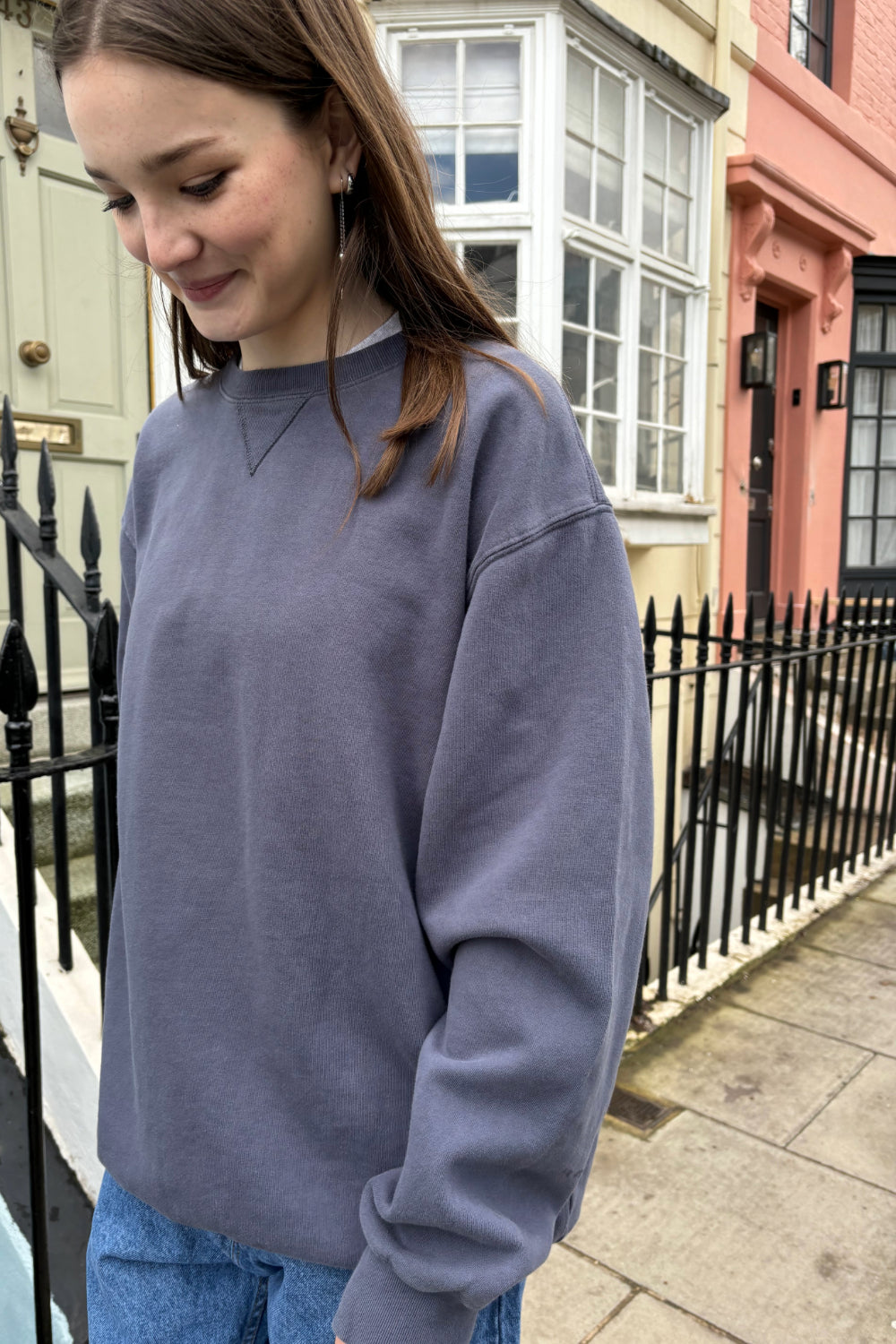 Erica Oversized Sweatshirt | Faded Navy / Oversized Fit
