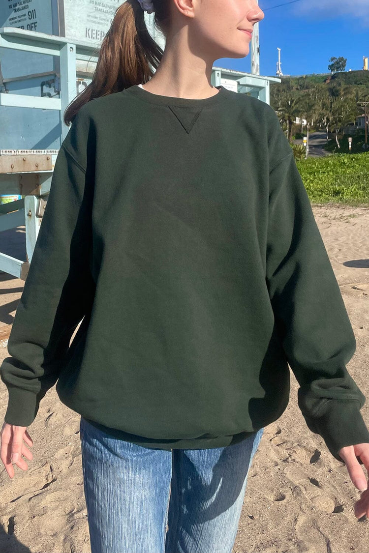 Erica Oversized Sweatshirt | Dark Green / Oversized Fit