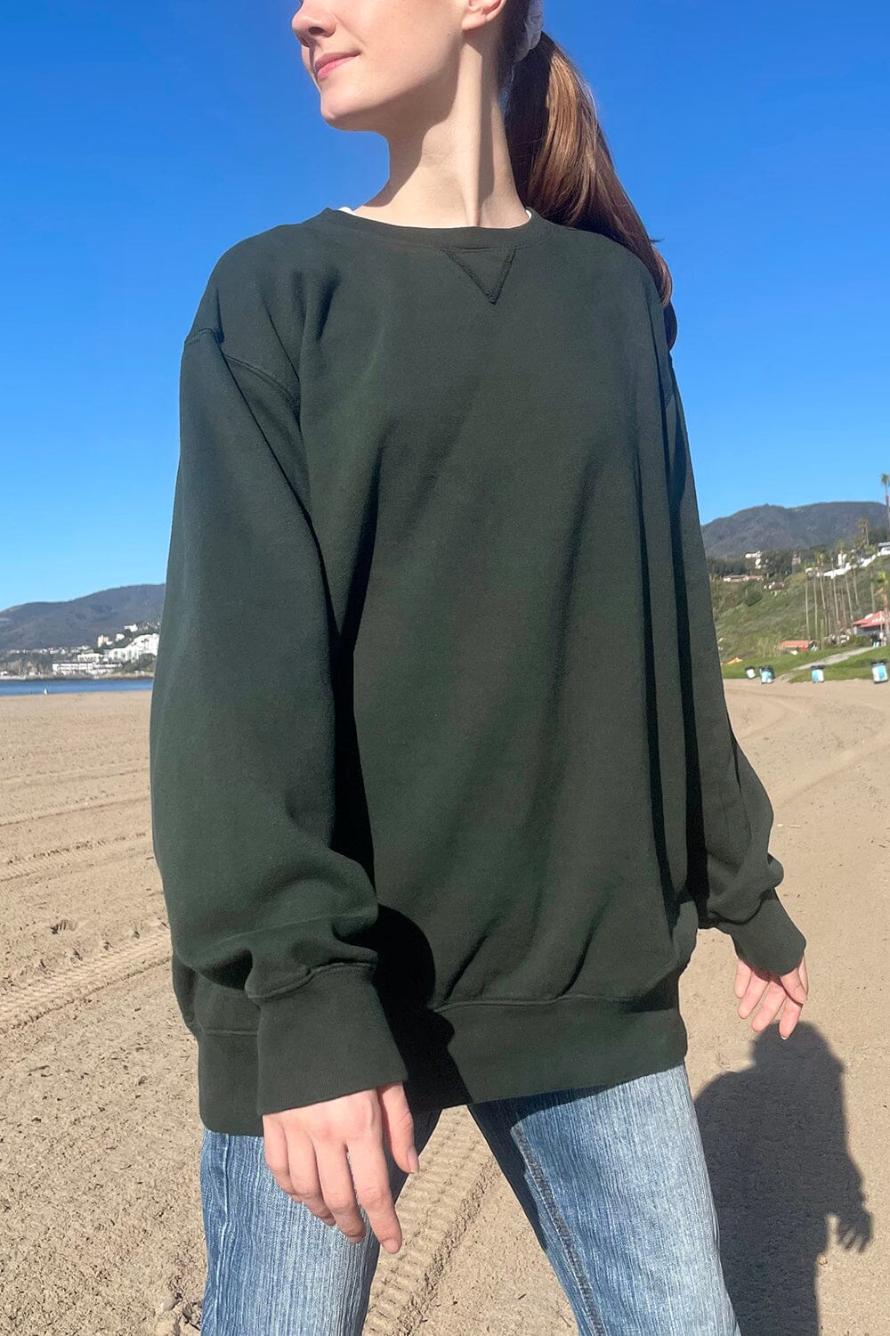 Erica Oversized Sweatshirt | Dark Green / Oversized Fit