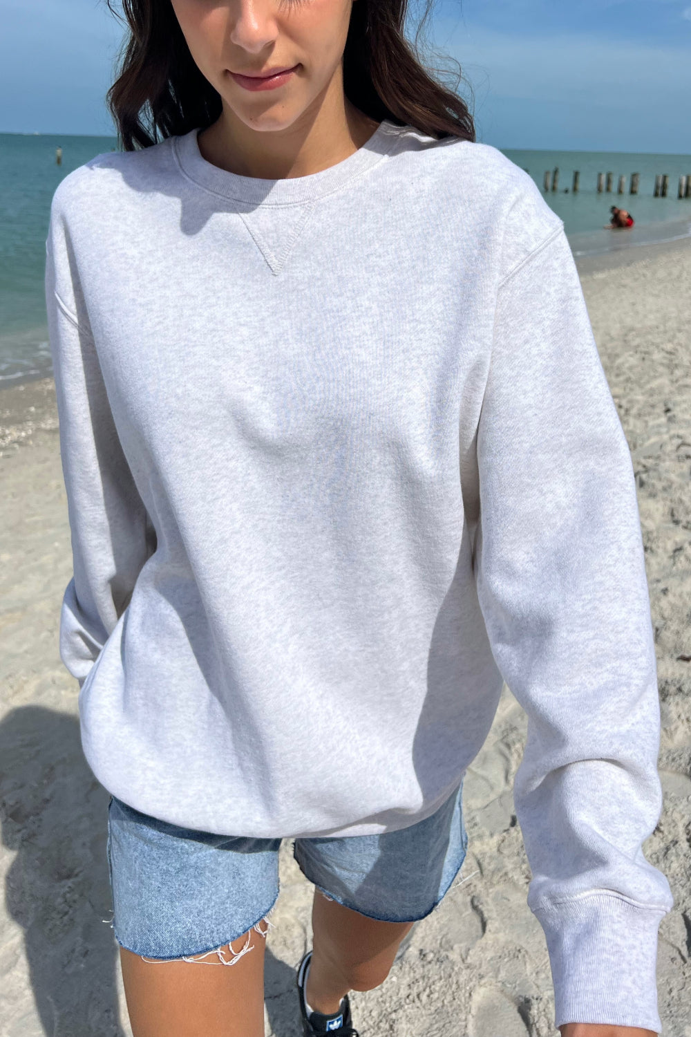 Erica Oversized Sweatshirt | Heather Grey / Oversized Fit