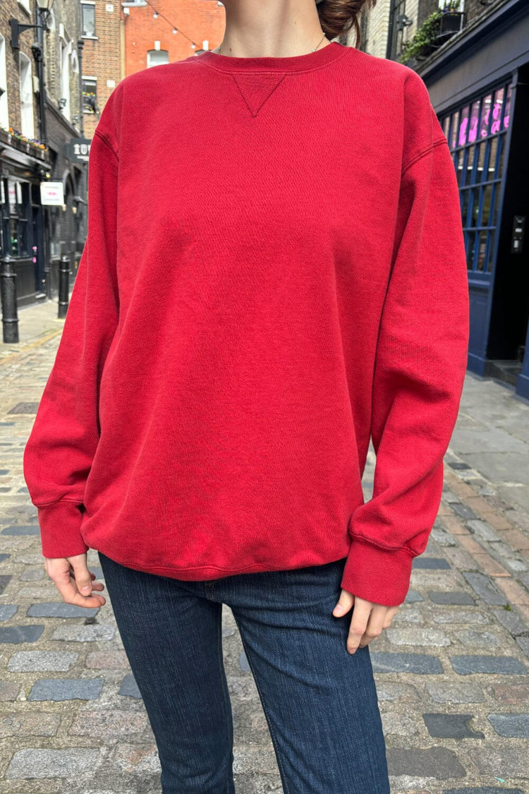 Erica Oversized Sweatshirt | Red / Oversized Fit