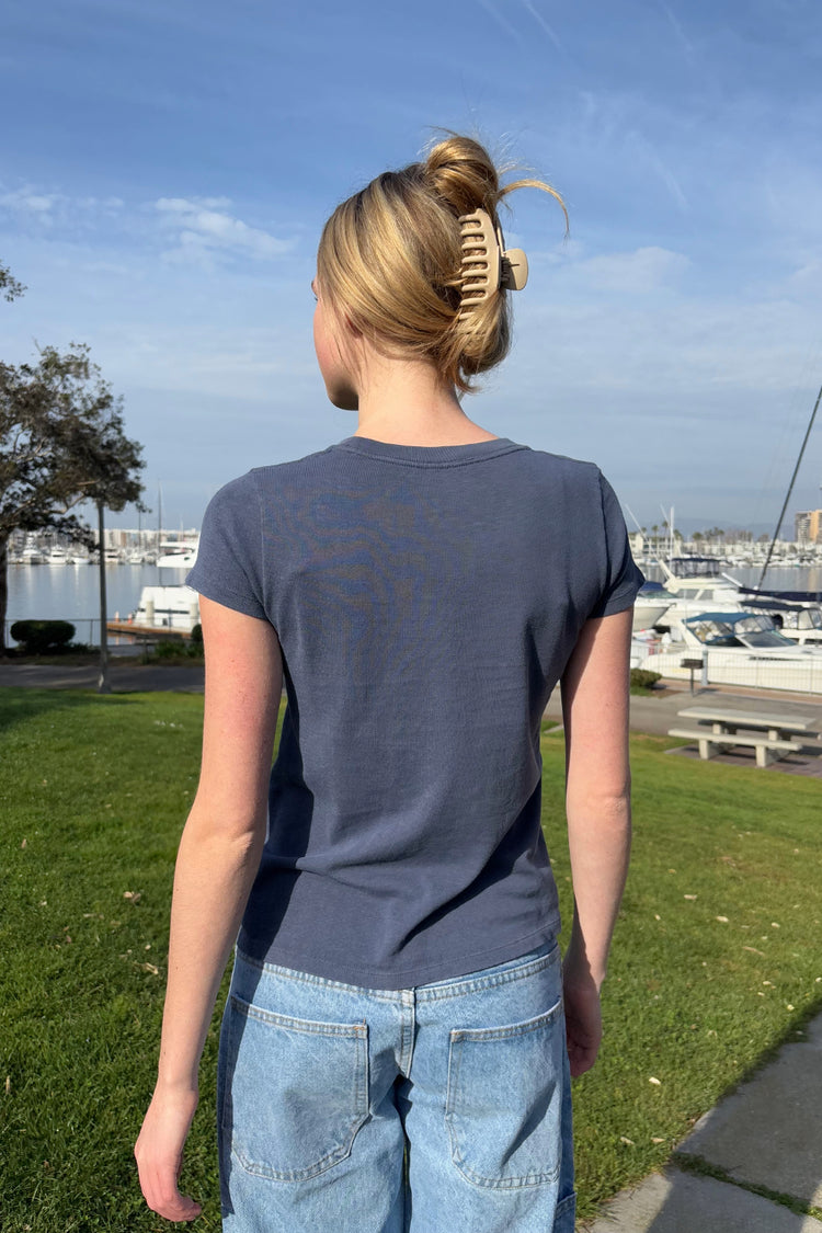 Chloe 44 Top | Faded Blue / Regular Fit