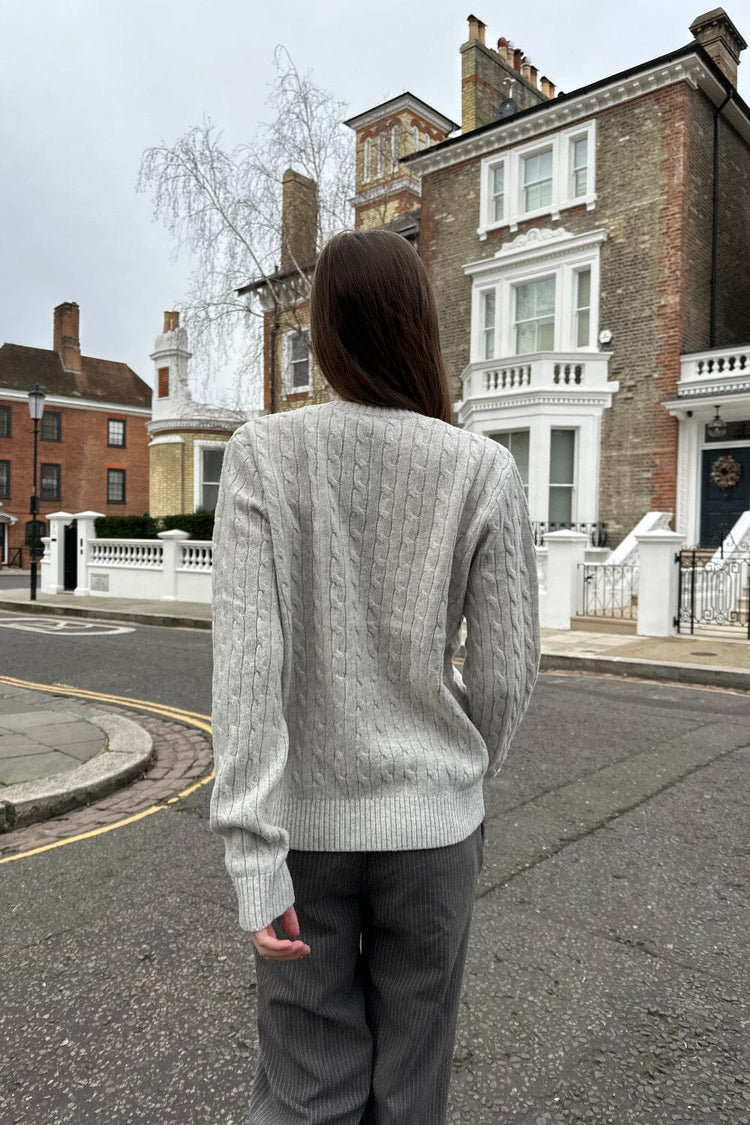 Martha Thick Sweater | Light Heather Grey / S/M