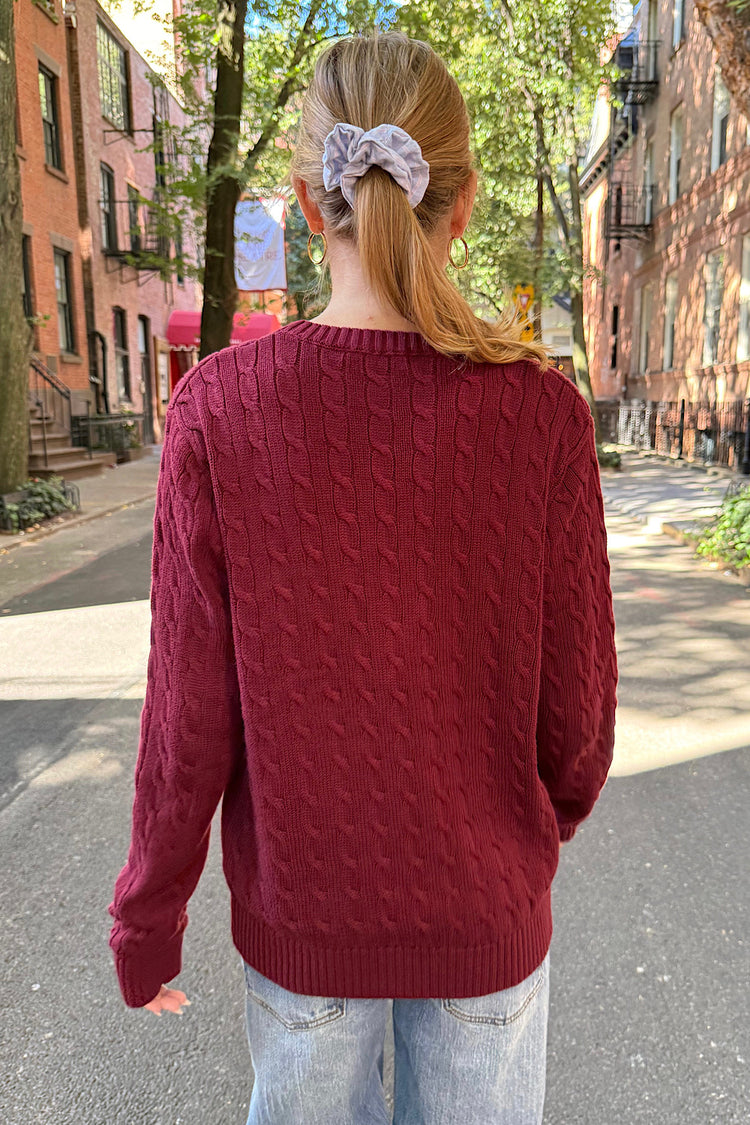 Martha Sweater | Burgundy / Regular Fit