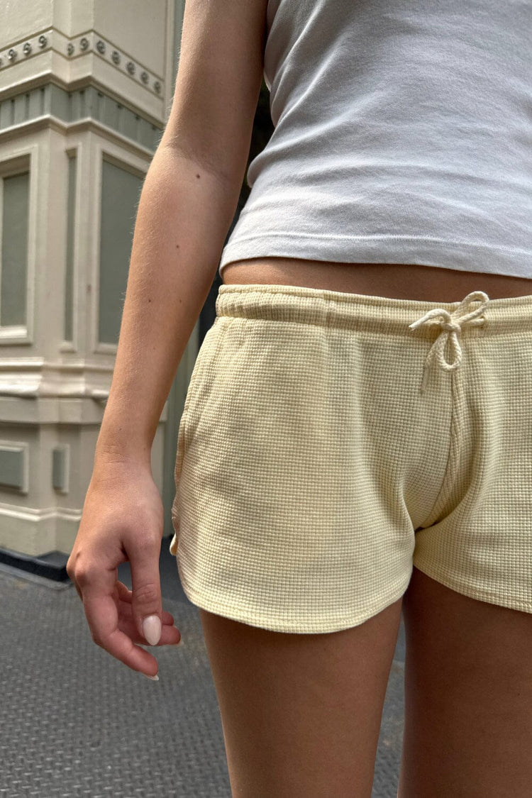 Summer Thermal Shorts | Pastel Yellow / XS