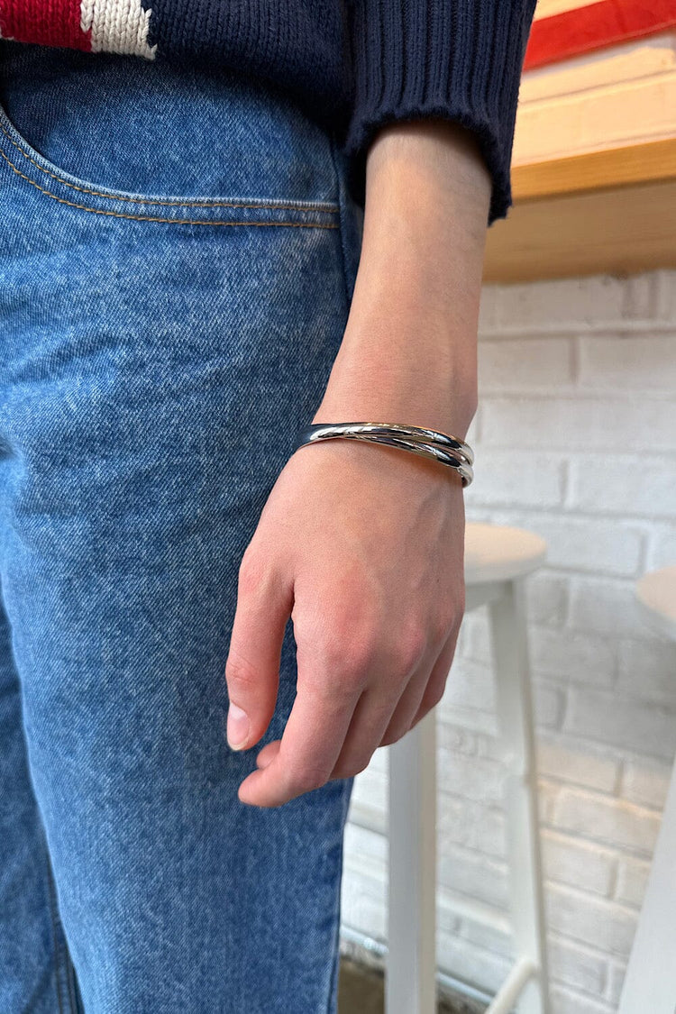 Double Interlaced Bracelet | Silver