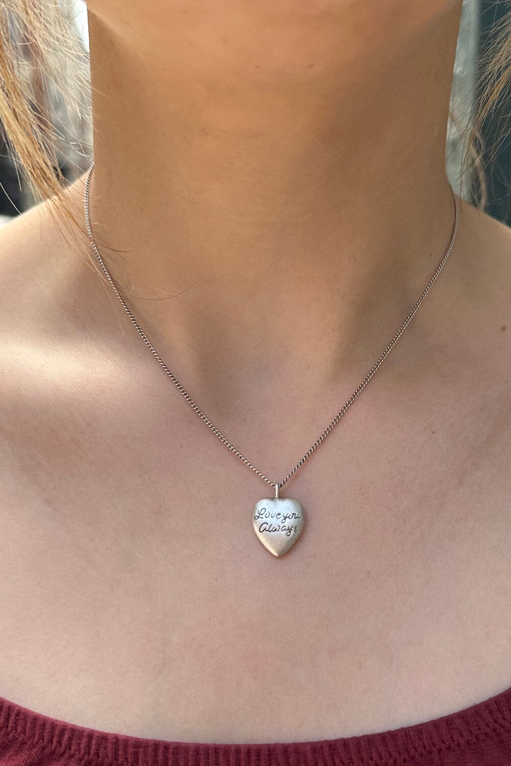 Love You Always Heart Necklace Brandy Melville Europe