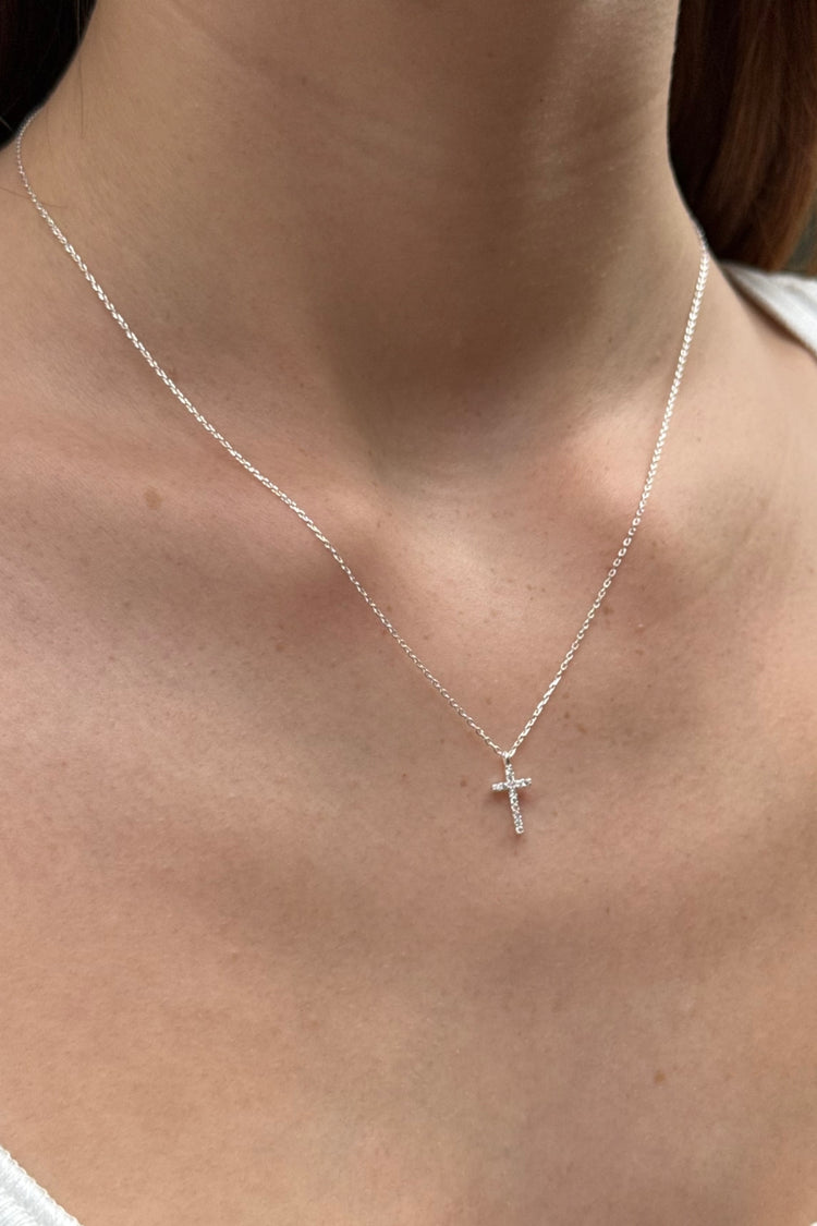 Cross Necklace | Silver