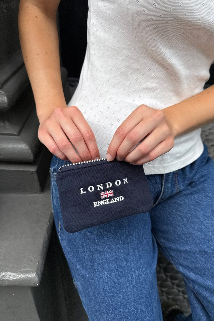 London England Coin Purse | Navy Blue