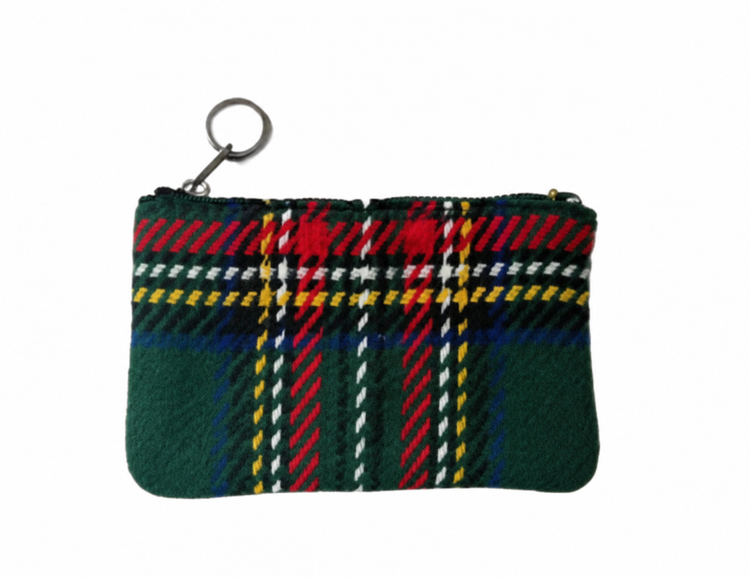 Plaid Coin Purse | Green Red Blue Plaid