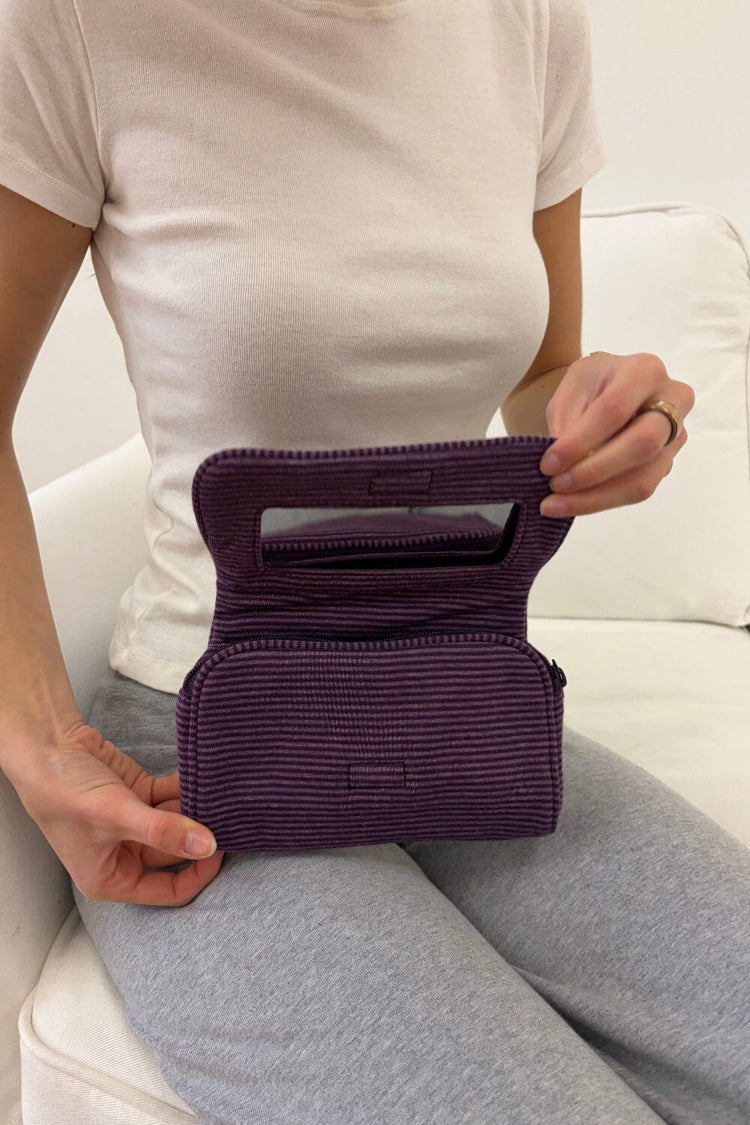 Stripe Makeup Bag | Purple Stripes
