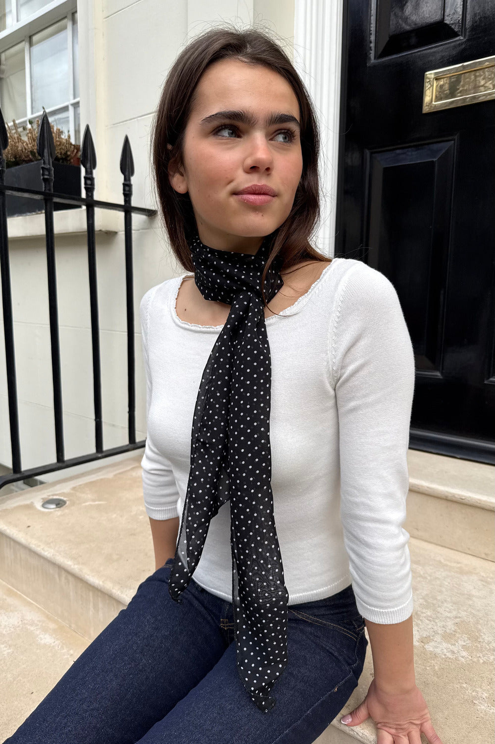 Chiffon Polka Dots Scarf – Brandy Melville Europe
