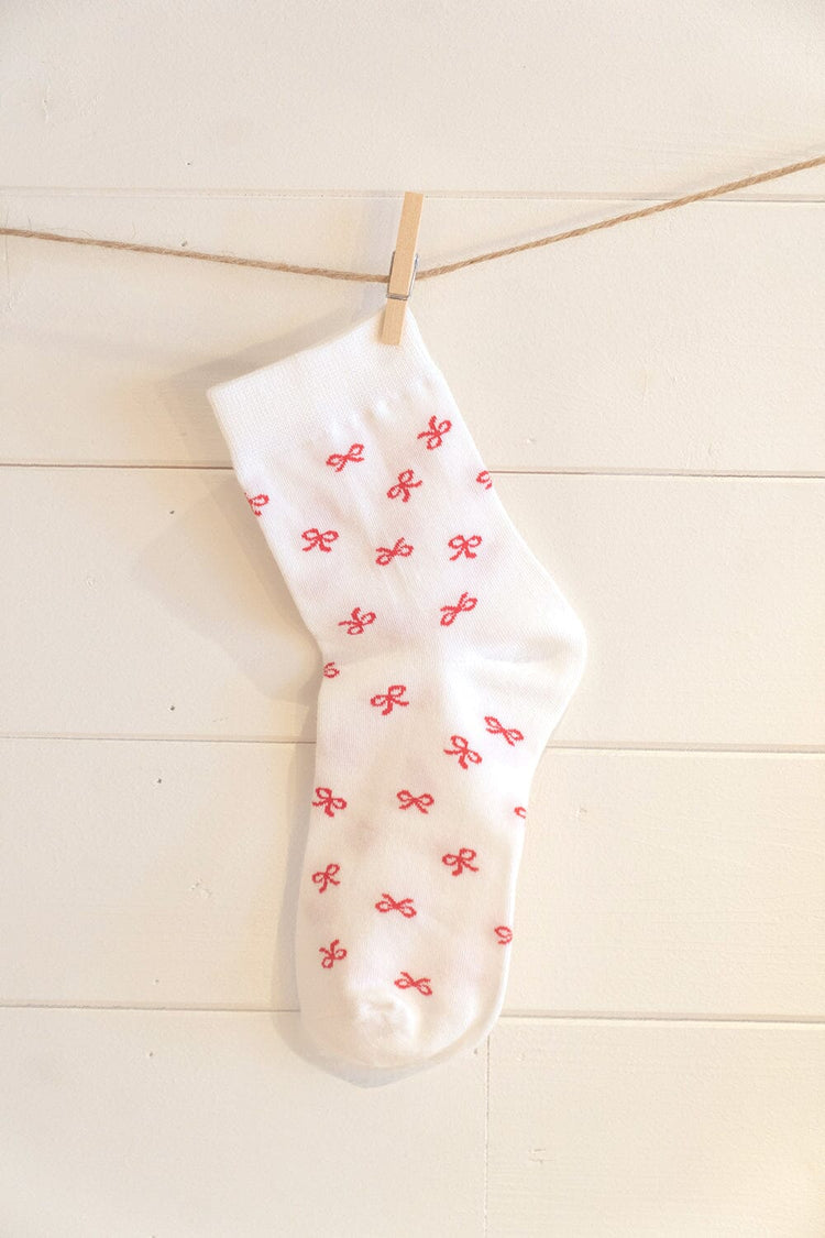 Bow Socks | White