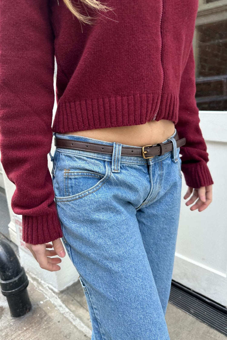 Faux Leather Buckle Belt | Gold