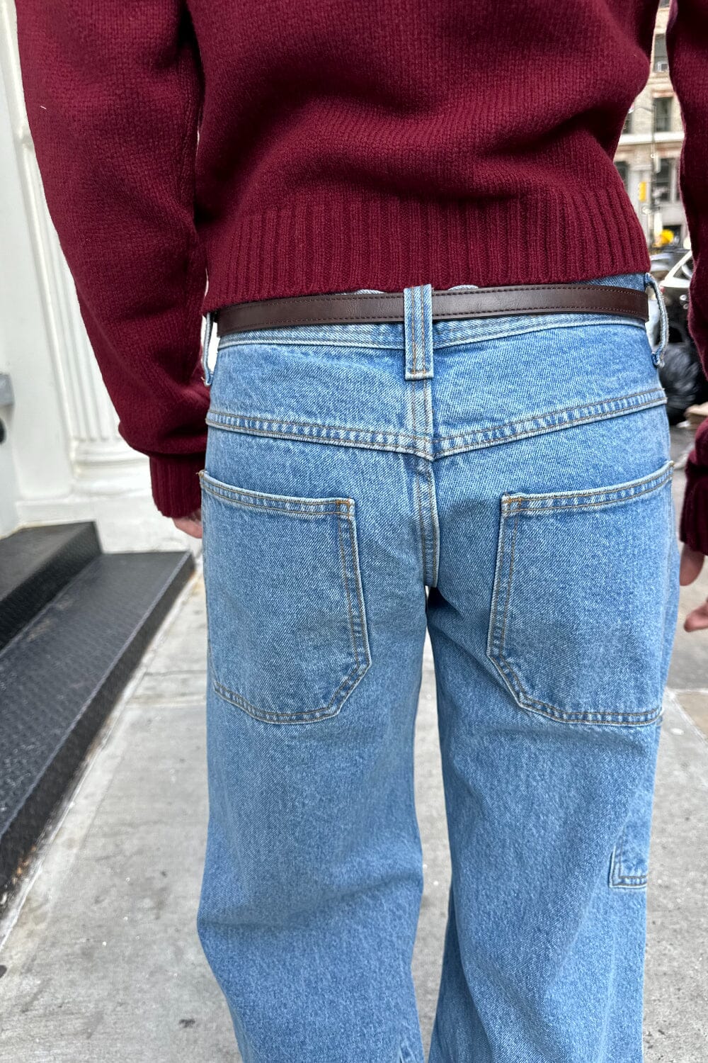 Faux Leather Buckle Belt | Gold