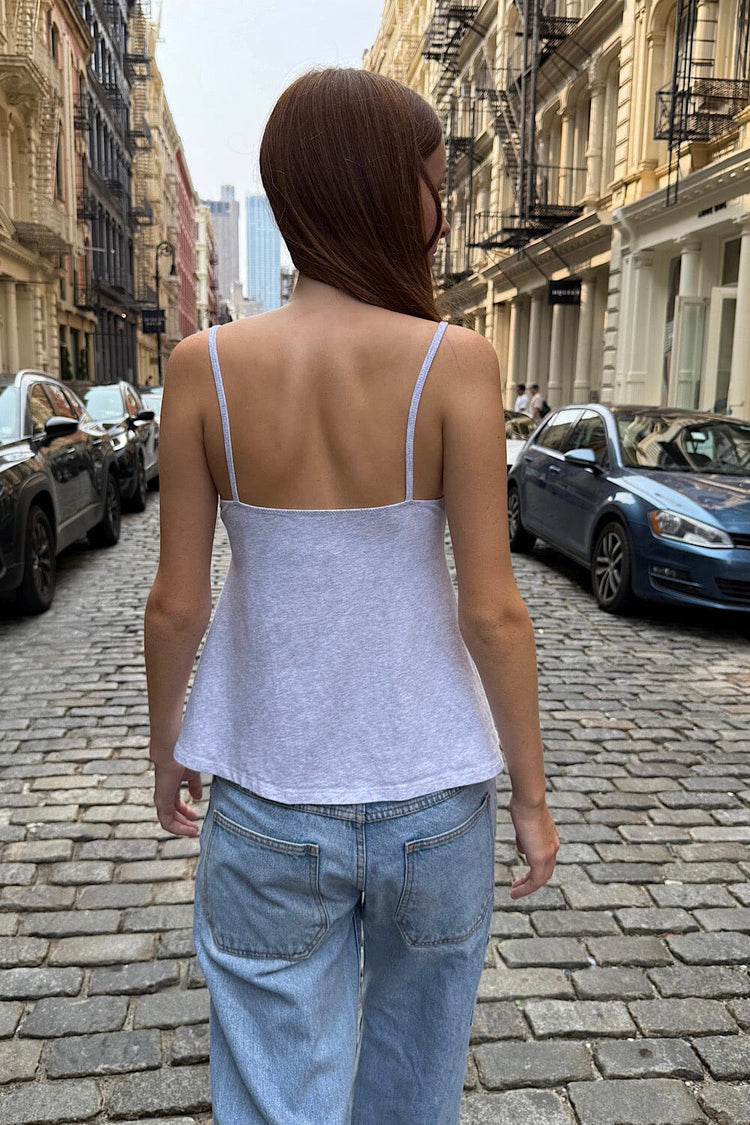 Amara Ruffle Tank | Silver Grey / XS/S