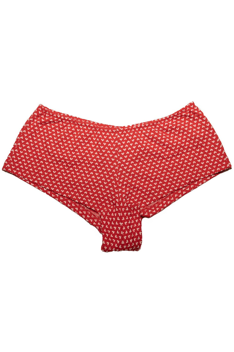 Hearts Hipster Underwear | Red with White Hearts