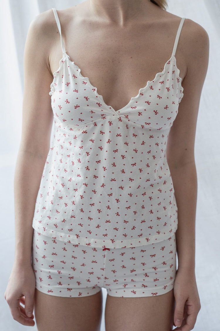 Bows & Heart Hipster Underwear | Red Bows and Heart / XS/S