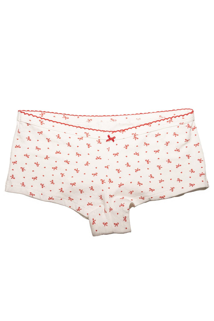 Bows & Heart Hipster Underwear | Red Bows and Heart / XS/S