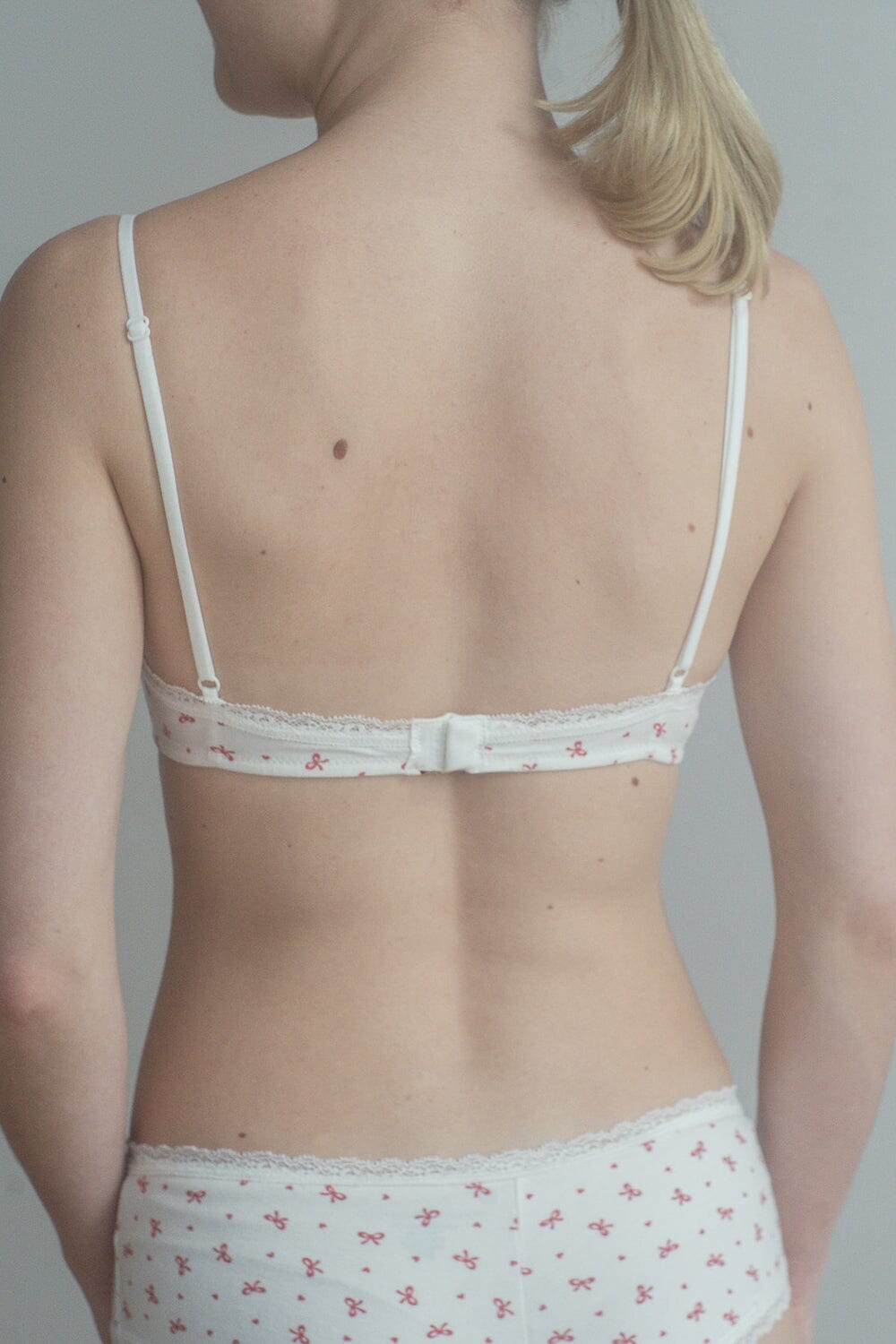 Bows & Heart Lace Bra | Red Bows and Heart / XS/S
