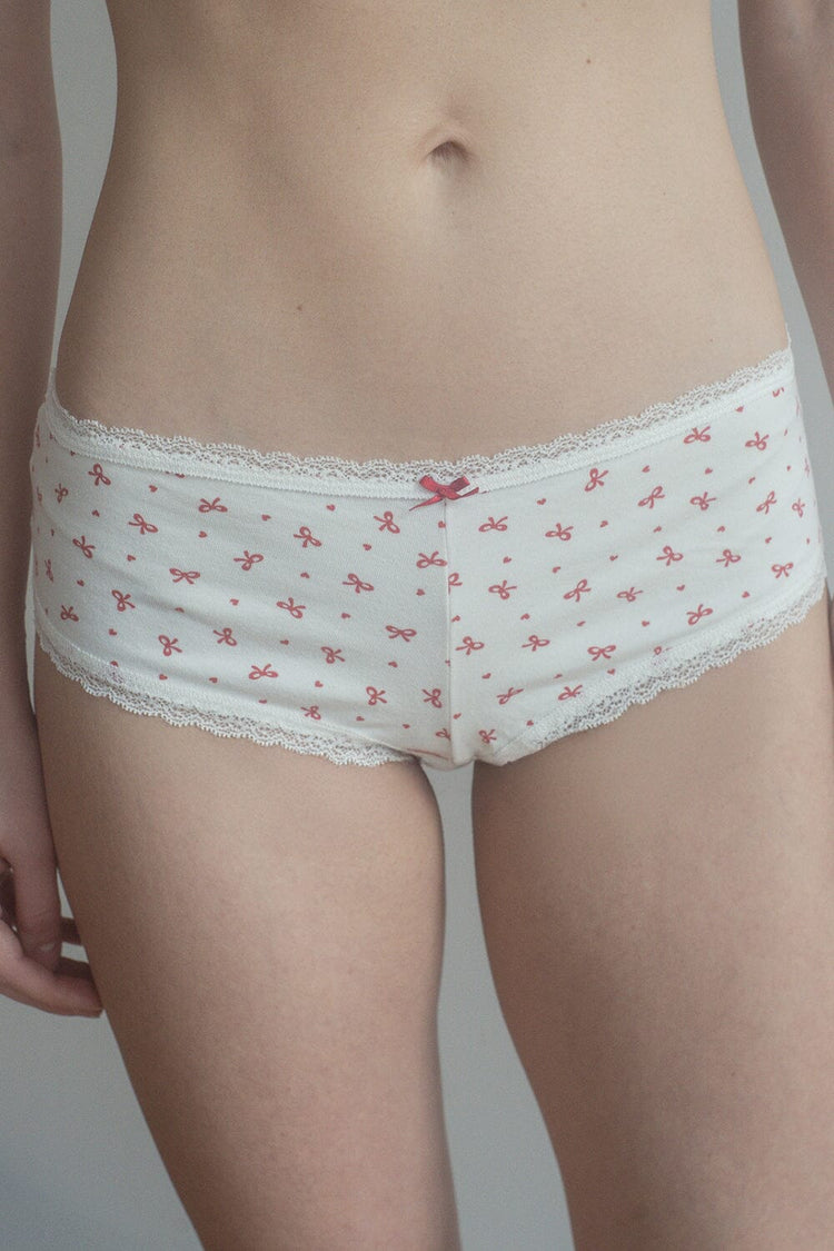 Bows & Heart Underwear | Red Bows and Heart / XS/S
