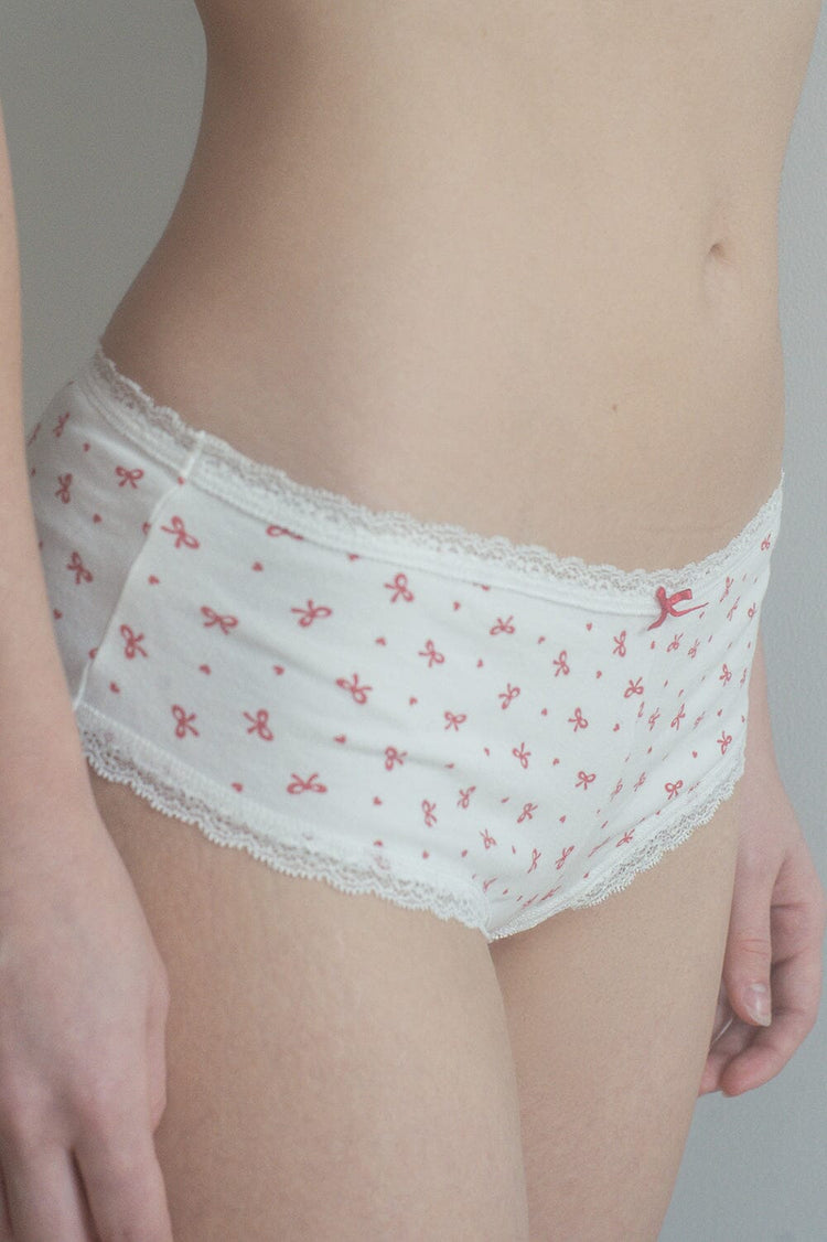 Bows & Heart Underwear | Red Bows and Heart / XS/S