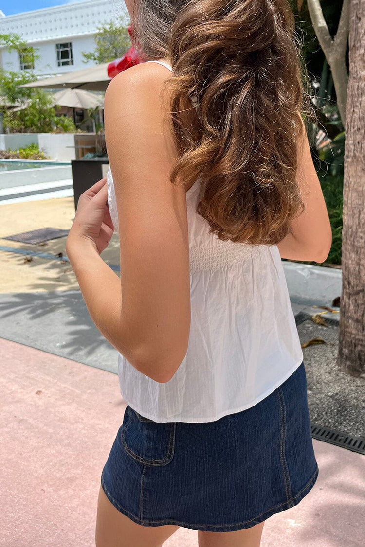 Tiffany Cotton Tank | White / S