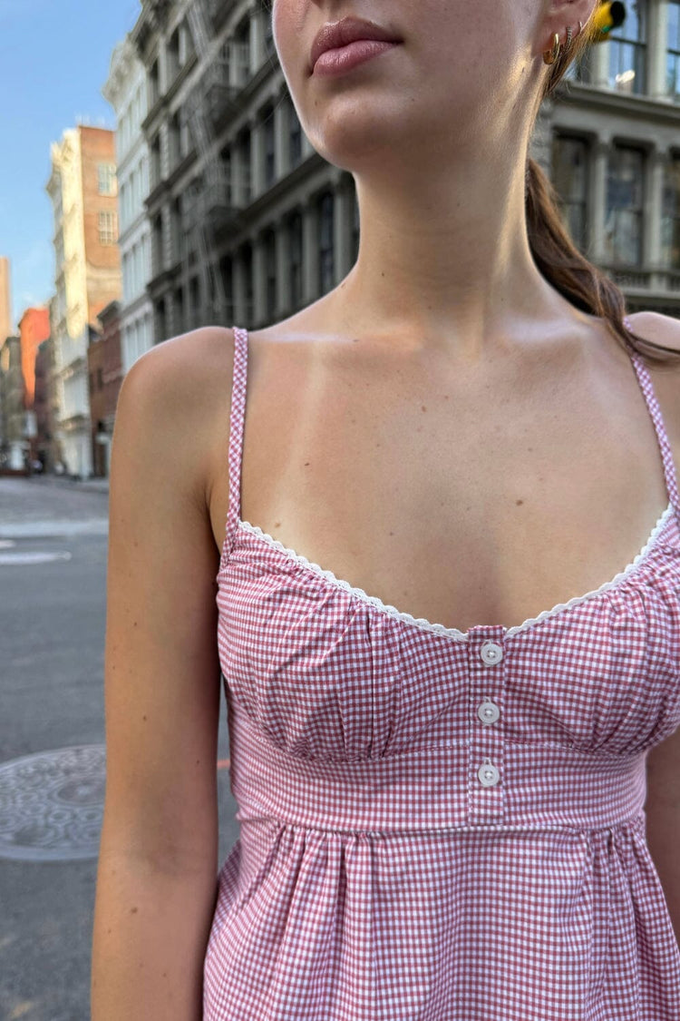 Tiffany Gingham Top | Red Gingham / XS/S