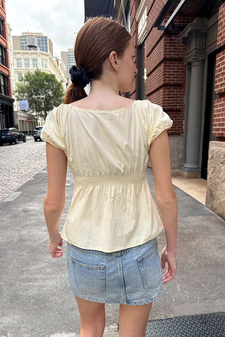 Blair Top | Pastel Yellow / XS/S