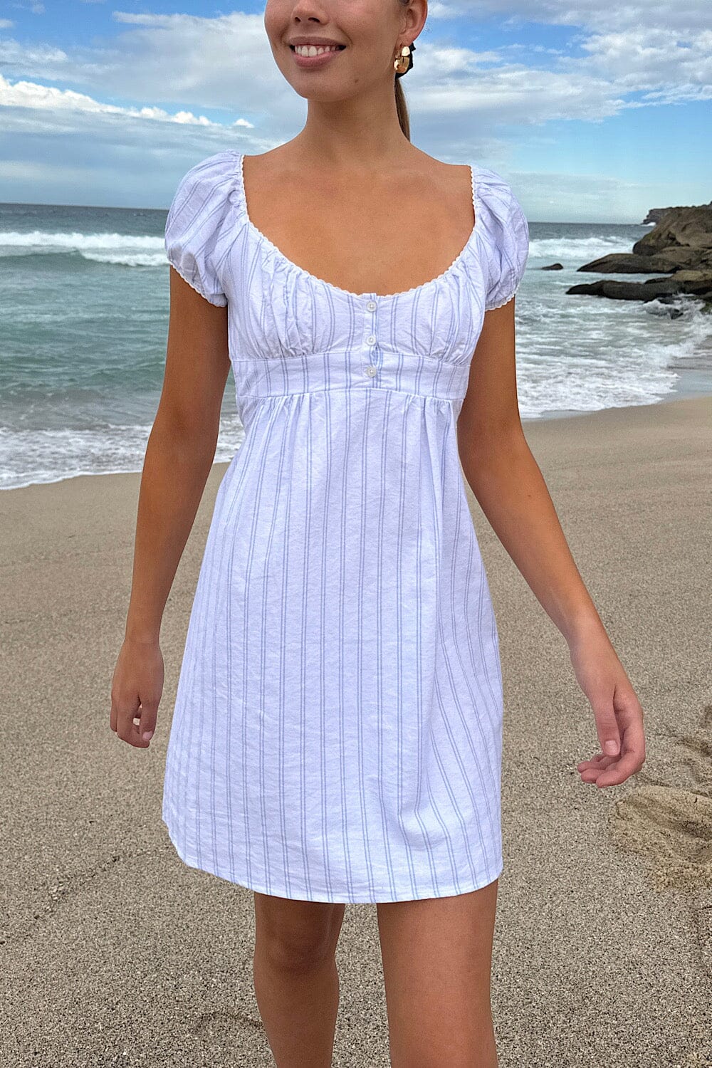 fitted lace wedding dress Blair Stripes Dress – Brandy Melville Europe
