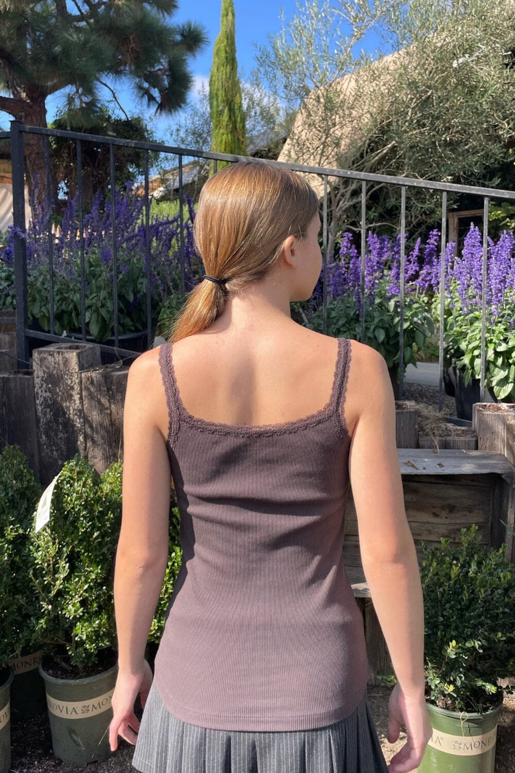 Amaya Lace Tank | Mocha / XS/S