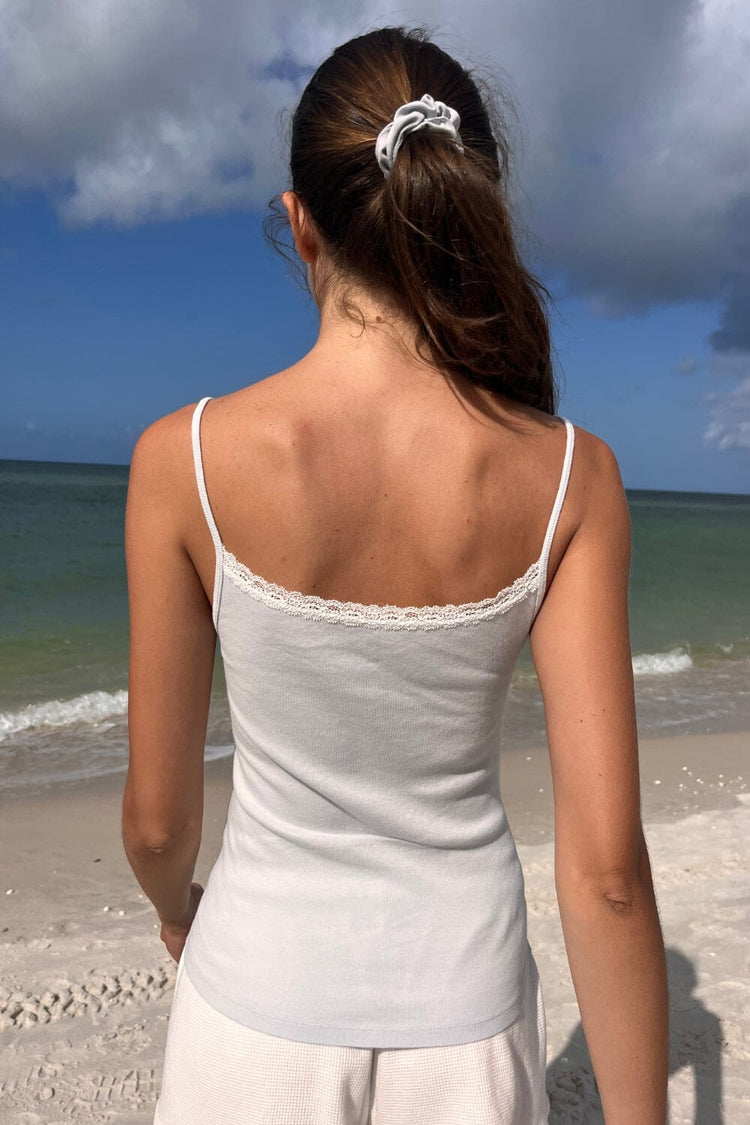 Skylar Lace Tank | Light Sky Blue / XS/S