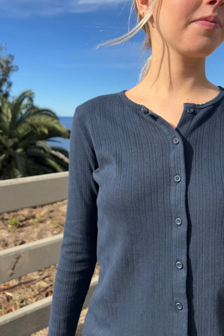 Zelly Eyelet Top | Classic Navy / S