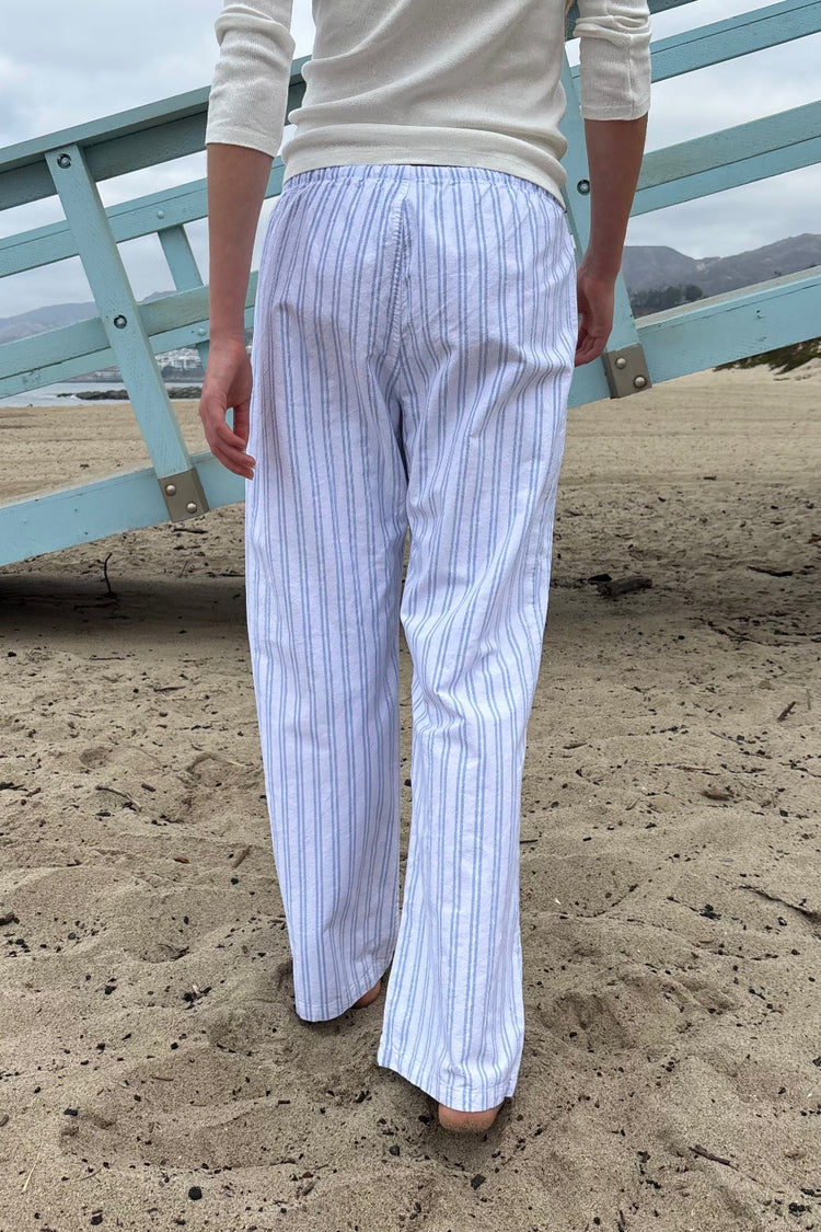 Marie Lou Linen Pants | Double Blue Stripes