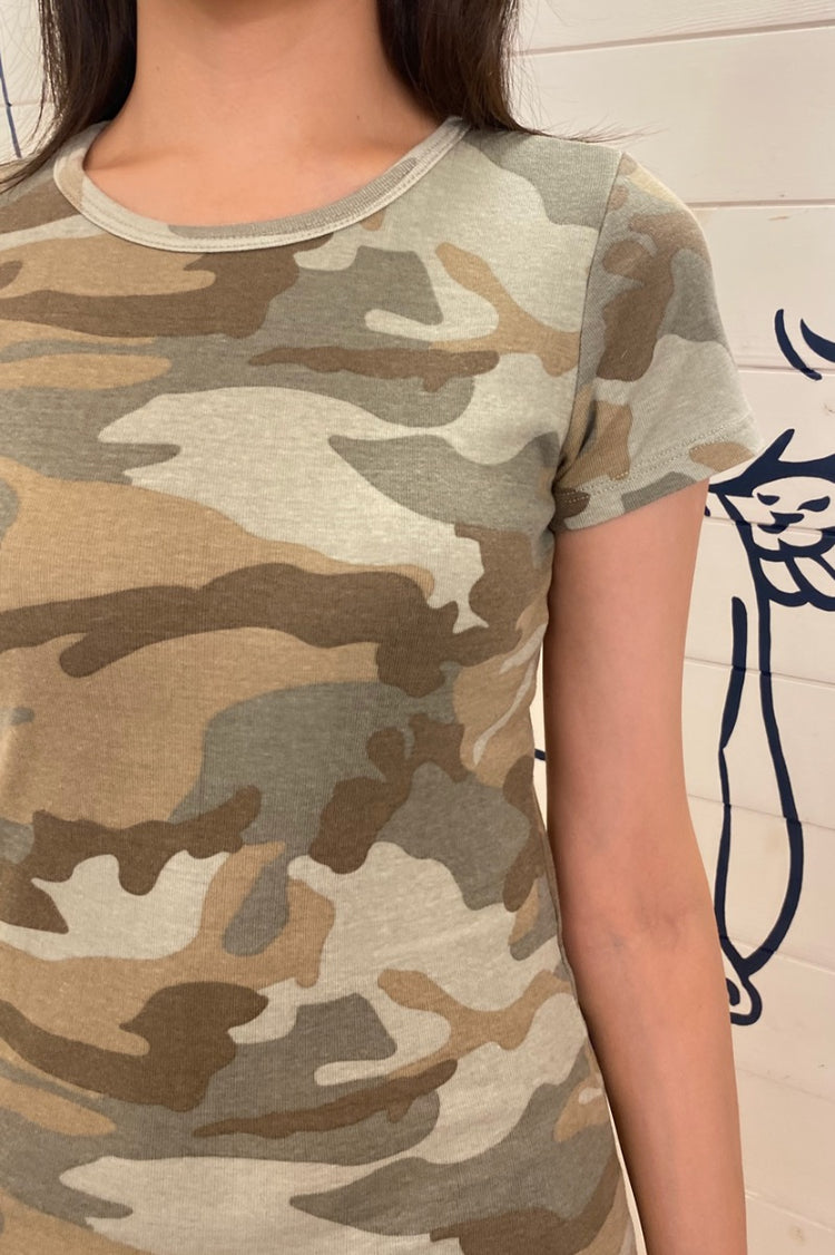 Hailie Camo Top | Light Camouflage