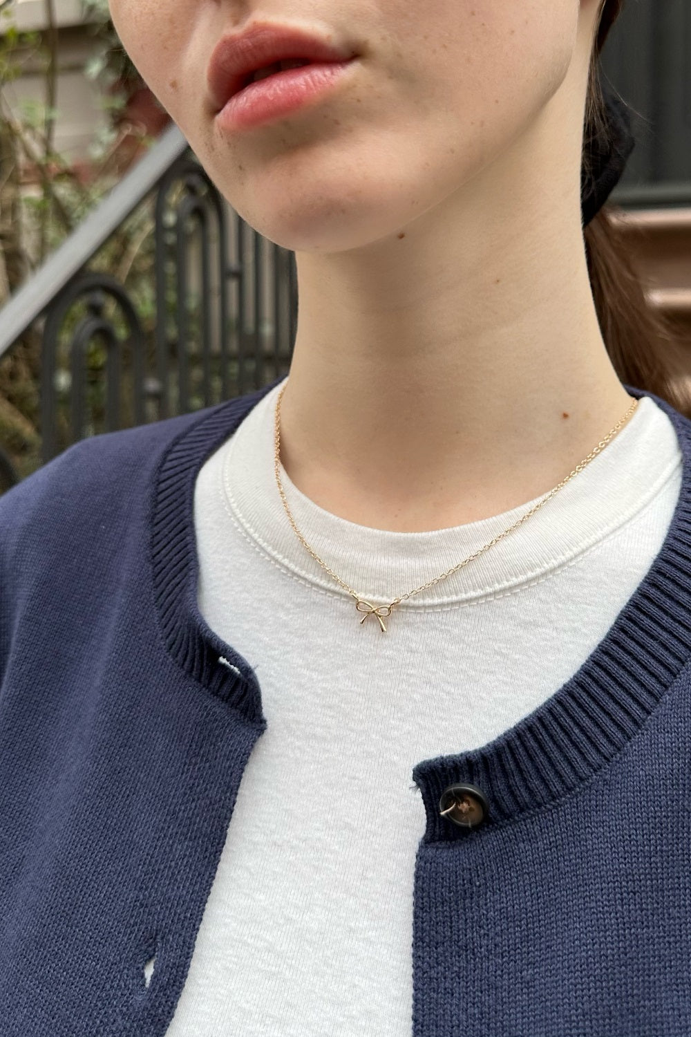 Bow Necklace | Gold