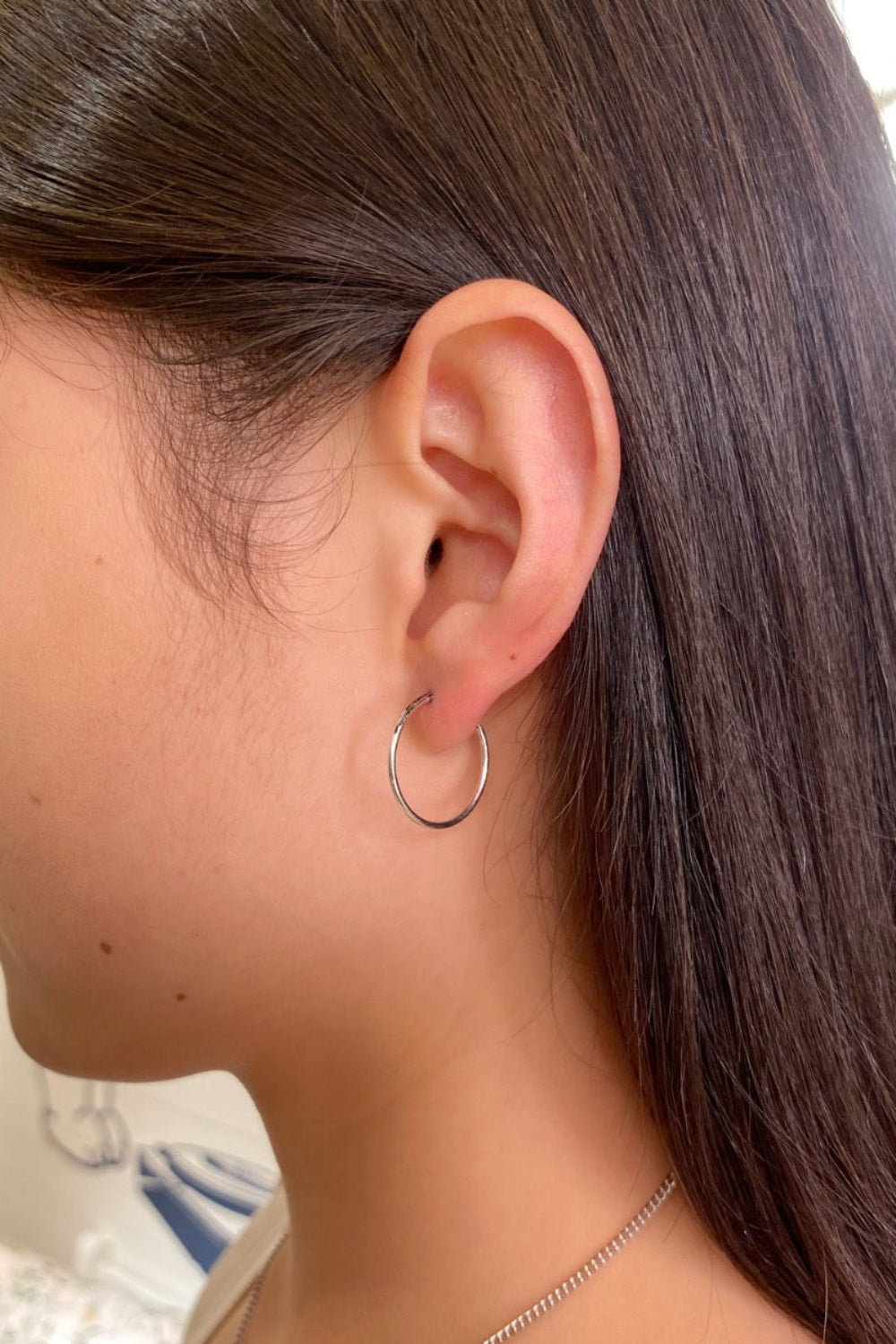 Silver Hoop Earrings   | Silver