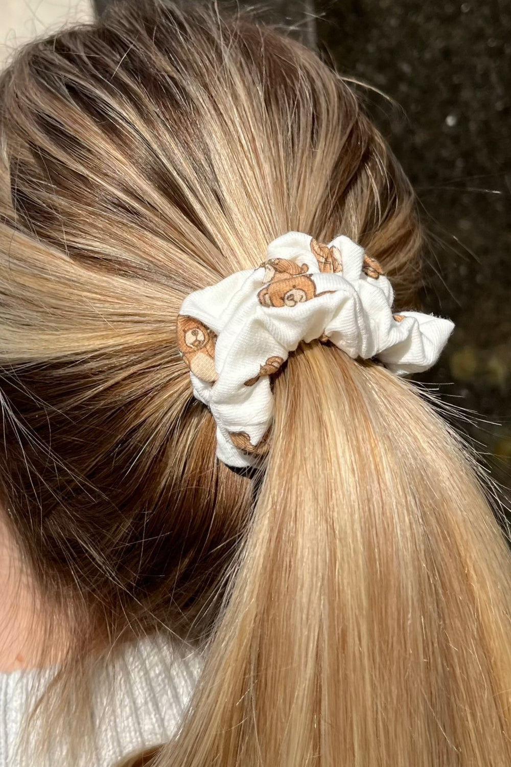 Teddy Bear Scrunchie