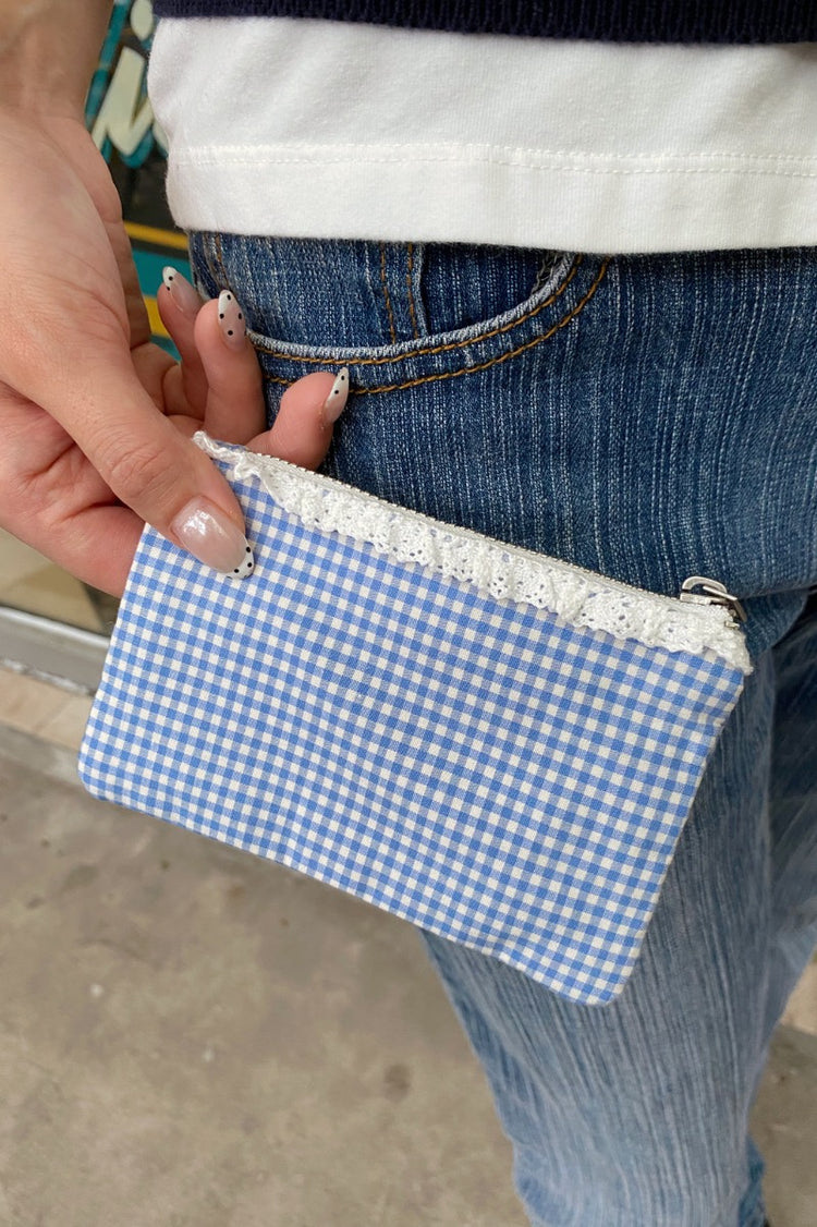 Gingham Coin Purse | Blue Light Gingham