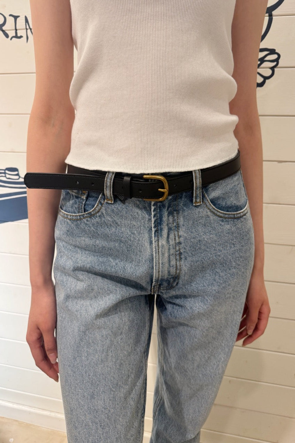 Faux Leather Belt | Black