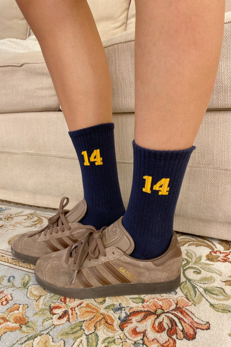 14 Crew Socks | Navy Blue