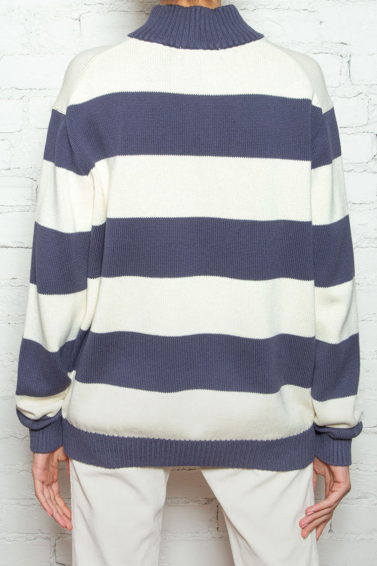 Casey Sweater | Ivory And Blue