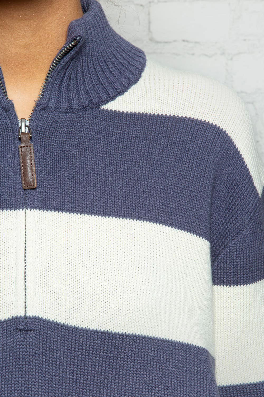 Casey Sweater | Ivory And Blue