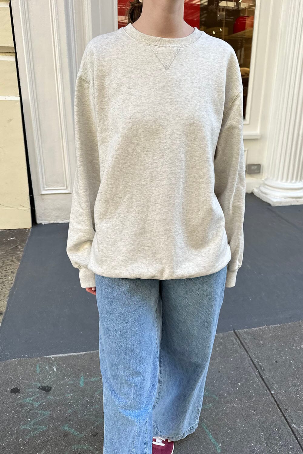 1044 brandy melville new york pullover erica ulzzang korean vintage retro  sweatshirt sweater polo tee, Women's Fashion, Tops, Other Tops on Carousell
